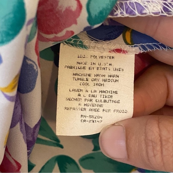 Talbots 80’s Vintage Floral Skirt Sz Large or 12 - Picture 7 of 8